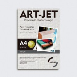 PAPEL FOTO BRILL CANVAS ARTJET A4 250gr x20hj