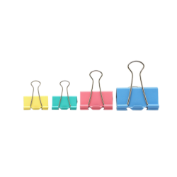 BINDER CLIPS COLOR 41mm x12u