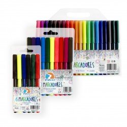 MARCADORES ESCOLARES EZCO  X 6 COLORES