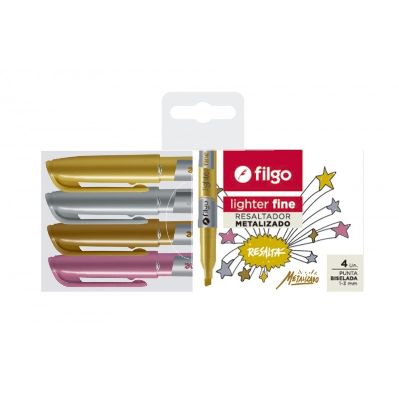 RESALTADOR FILGO LIGHTER FINE METALIZADO BL x4