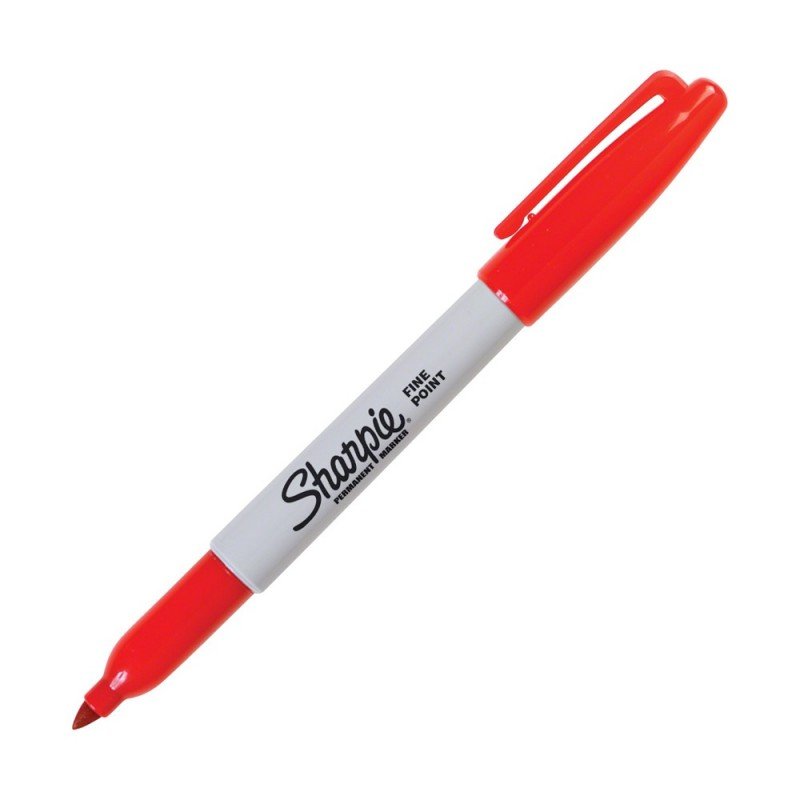 MARCADOR SHARPIE PERMANANTE FINO ROJO