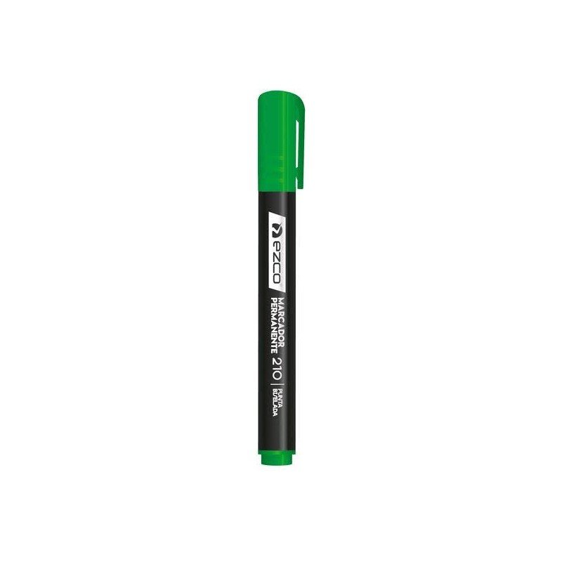 MARCADOR EZCO  210 PERMANANTE PUNTA BISELADA VERDE