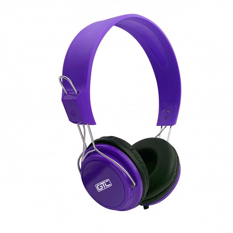 AURICULAR ESTEREO VIOLETA HSG-182  CON MICROFONO GTC