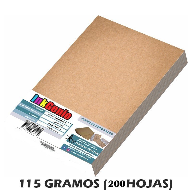 PAPEL KRAFT MISIONERO A4 115gr x 200 hj