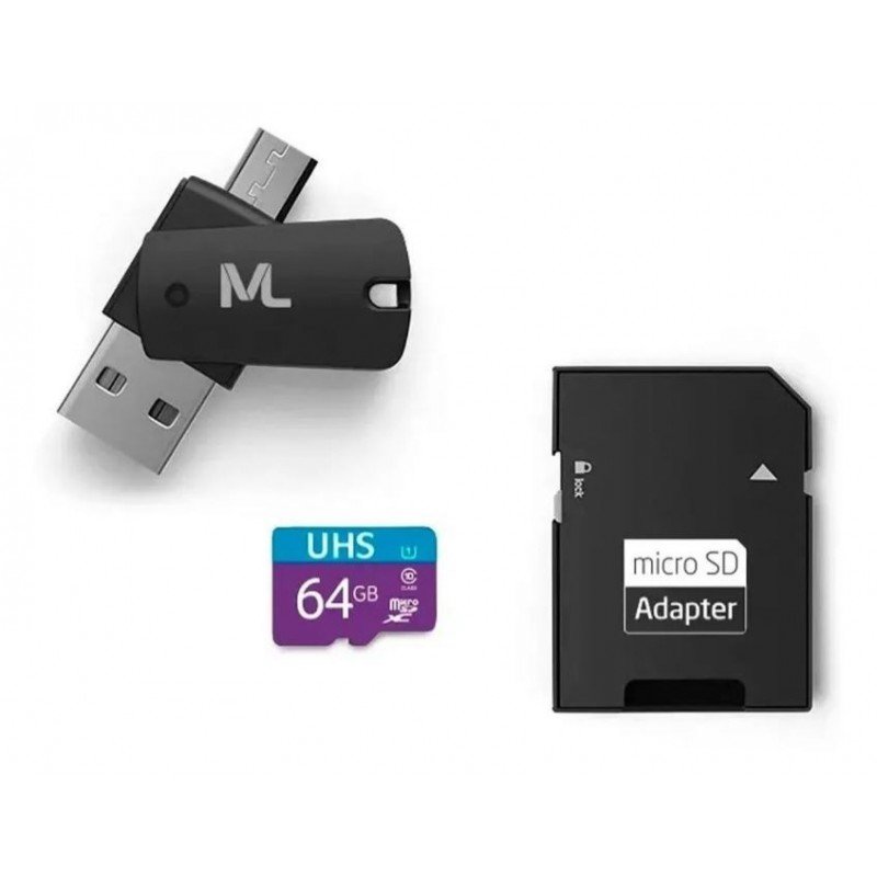 MEMORIA MICRO SD UHS 64GB ADAP SDADAP USB DD C10