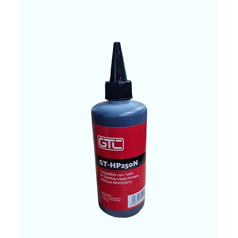 TINTA PARA HP x250ml NEGRA GTC