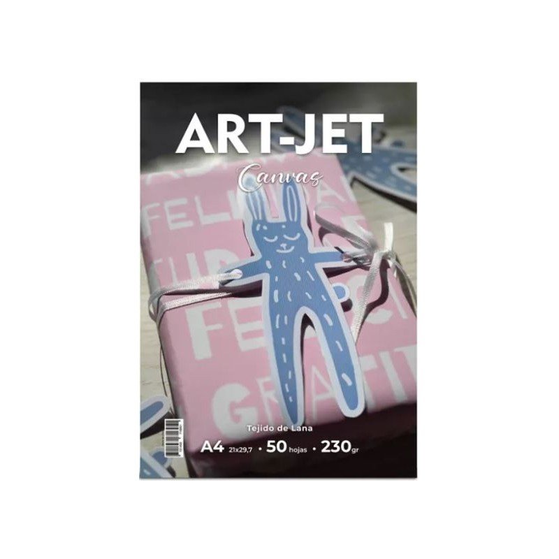 PAPEL FOTO CANVAS TEJIDO DE LANA  ART-JET A4 230gr x50hj