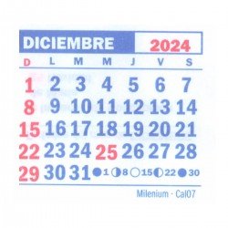CALENDARIO MIGNON 2024 - 5X5cm X 50un