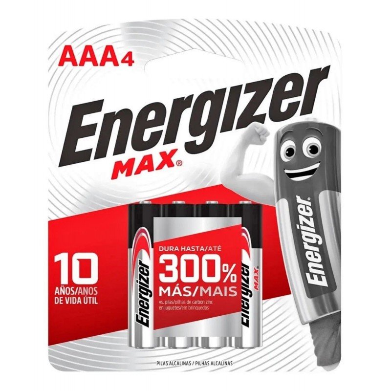 BLISTER x 4 PILAS AAA ENERGIZER ALCALINA E92