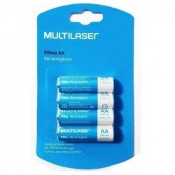 PILA AA MULTILASER RECARGABLE 2500 mAh BLISTER x 4