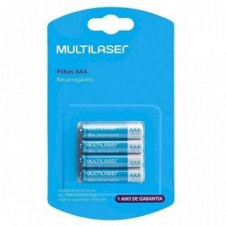 PILA AAA MULTILASER RECARG 1000 mAh BLISTER x4