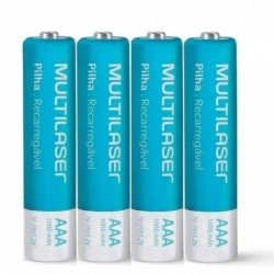 PILA AAA MULTILASER RECARG 1000 mAh BLISTER x4