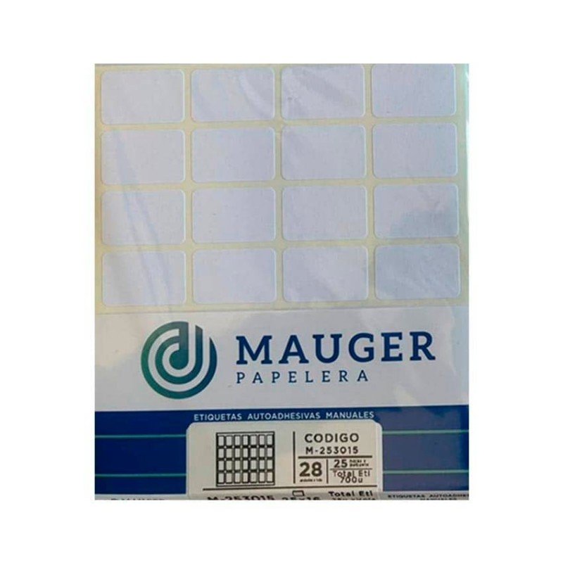 ETIQUETA MAUGER 3015 16 x 25mm SOBRE X 700 ET