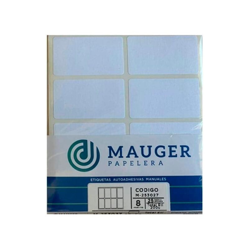 ETIQUETA MAUGER 3027 28 x 50mm SOBRE X 200 ET