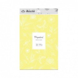 PAPELINA AMARILLO PASTEL ADORIÉ A4 180gr x 20hj