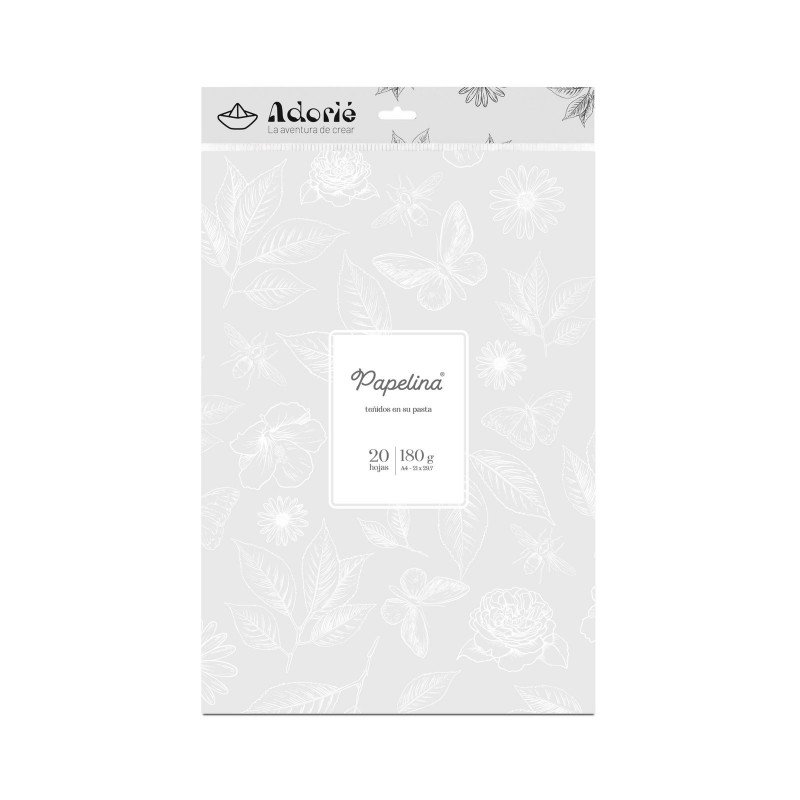 PAPELINA BLANCO TIZA  ADORIÉ A4 180gr x 20hj