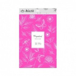 PAPELINA FUCSIA FLUOR ADORIÉ A4 180gr x 20hj