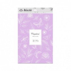 PAPELINA LILA PASTEL ADORIÉ A4 180gr x 20hj