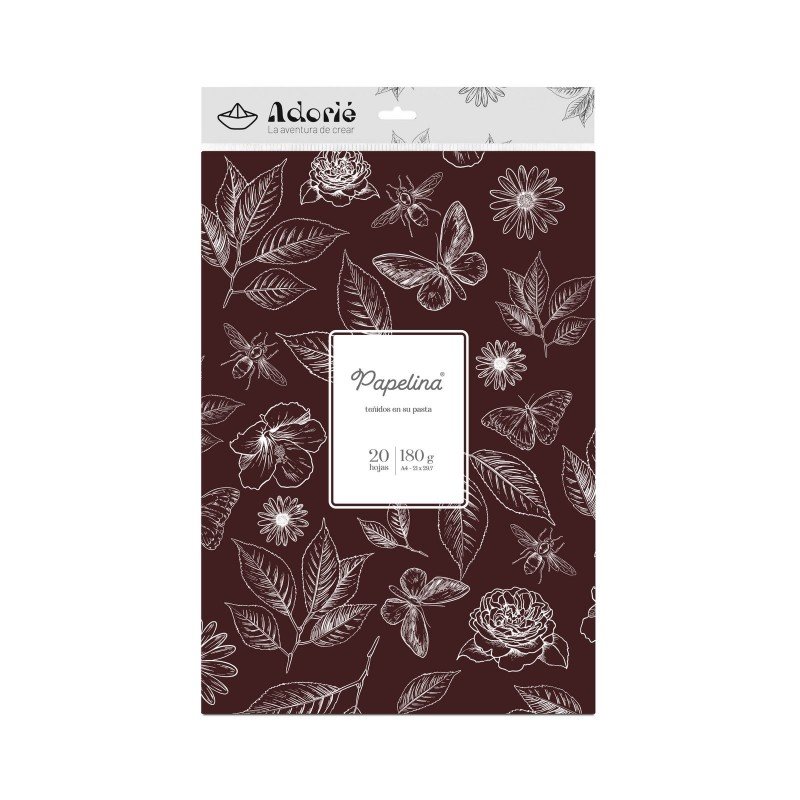 PAPELINA MARRON CAFE ADORIÉ A4 180gr x 20hj