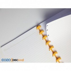 DISCOS PLANNER DISCBIND 10mm PACK x12 AMARILLO