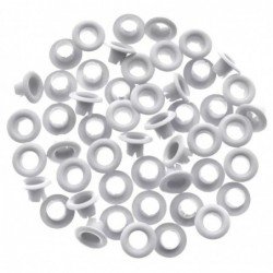 OJALILLOS ALUMINIO EYELET 50 Pcs BLANCO