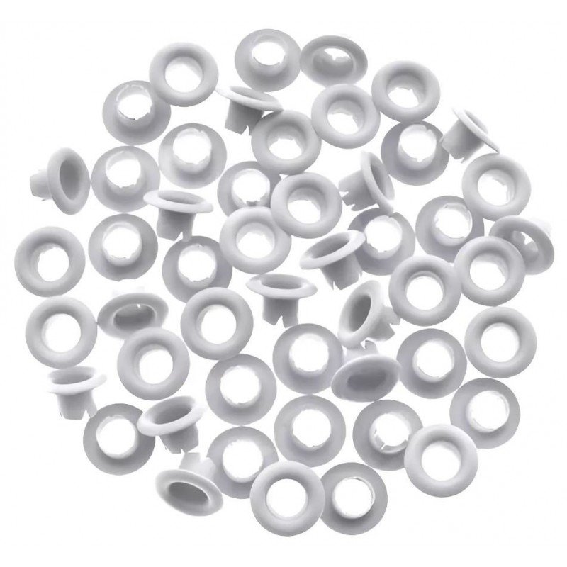 OJALILLOS ALUMINIO EYELET 50 Pcs BLANCO