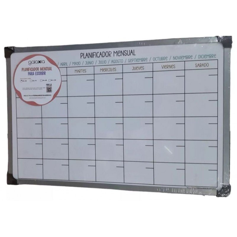 PIZARRA MENSUAL BLANCA 40X60 PLANNING 8152