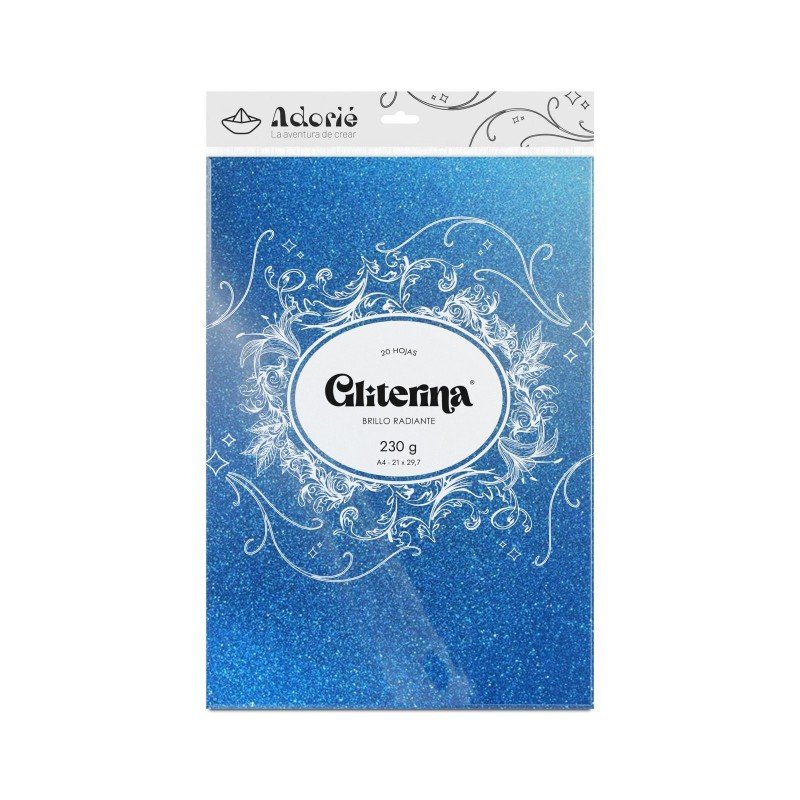 GLITERINA 230g CELESTE OSCURO x20hj GLITERINA 230g CELESTE OSCURO x20hj