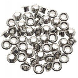 OJALILLOS ALUMINIO EYELET 50 Pcs PLATA