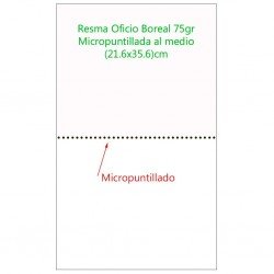 RESMA BOREAL OFICIO MICROPUNTILLADAS MEDIO 75gr