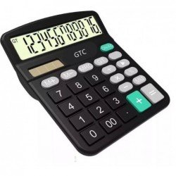 CALCULADORA GTC 12 DIGITOS GRANDES NEGRA