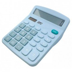 CALCULADORA GTC 12 DIGITOS GRANDES CELESTE