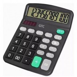 CALCULADORA GTC 12 DIGITOS GRANDES NEGRA