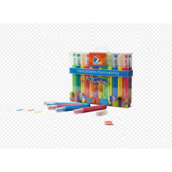 MARCADORES EZCO PERMANENTE ACRILICO x24 COLORES