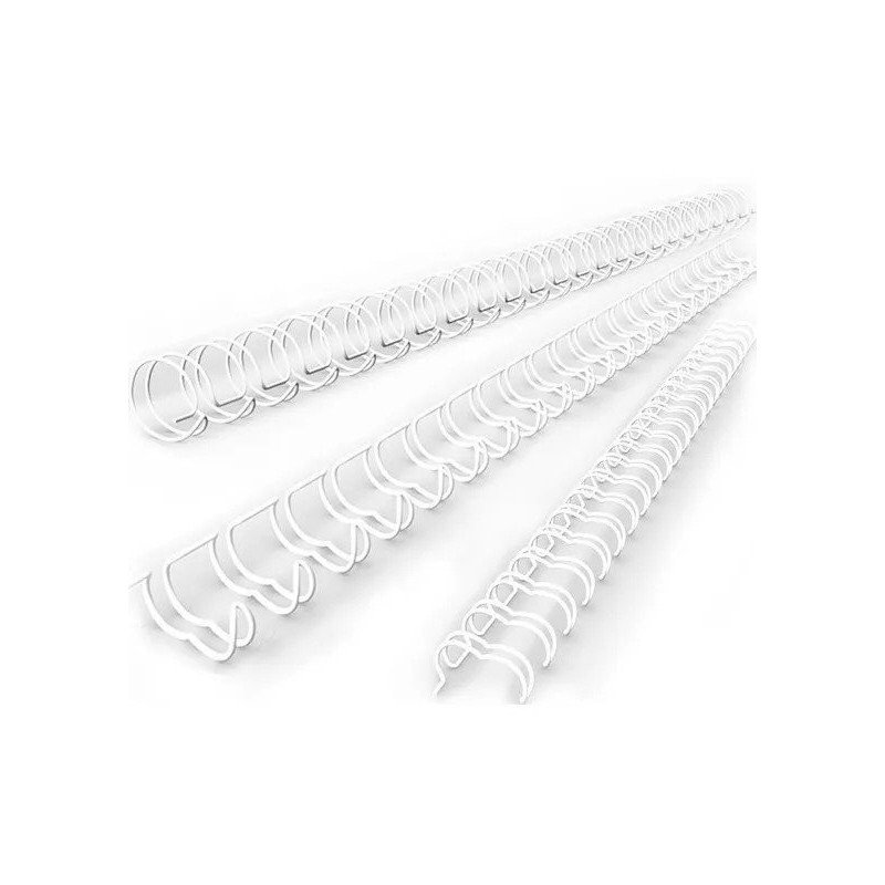 ANILLOS DOBLE ALAMBRE 2:1-127mm1-2" BLANCOS100u