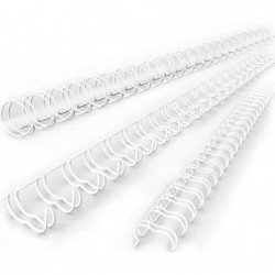 ANILLOS DOBLE ALAMBRE 2:1-64mm1-4" BLANCOS 100u