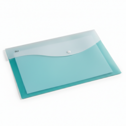 SOBRE PLASTICO C-BOTON ESQUELA PASTEL VERDE