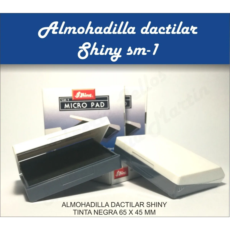 SHINY SM-1 ALMOHADILLA DACTILAR 65X45mm