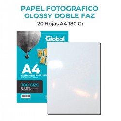 PAPEL FOTO GLOBAL A4 DOBLE...